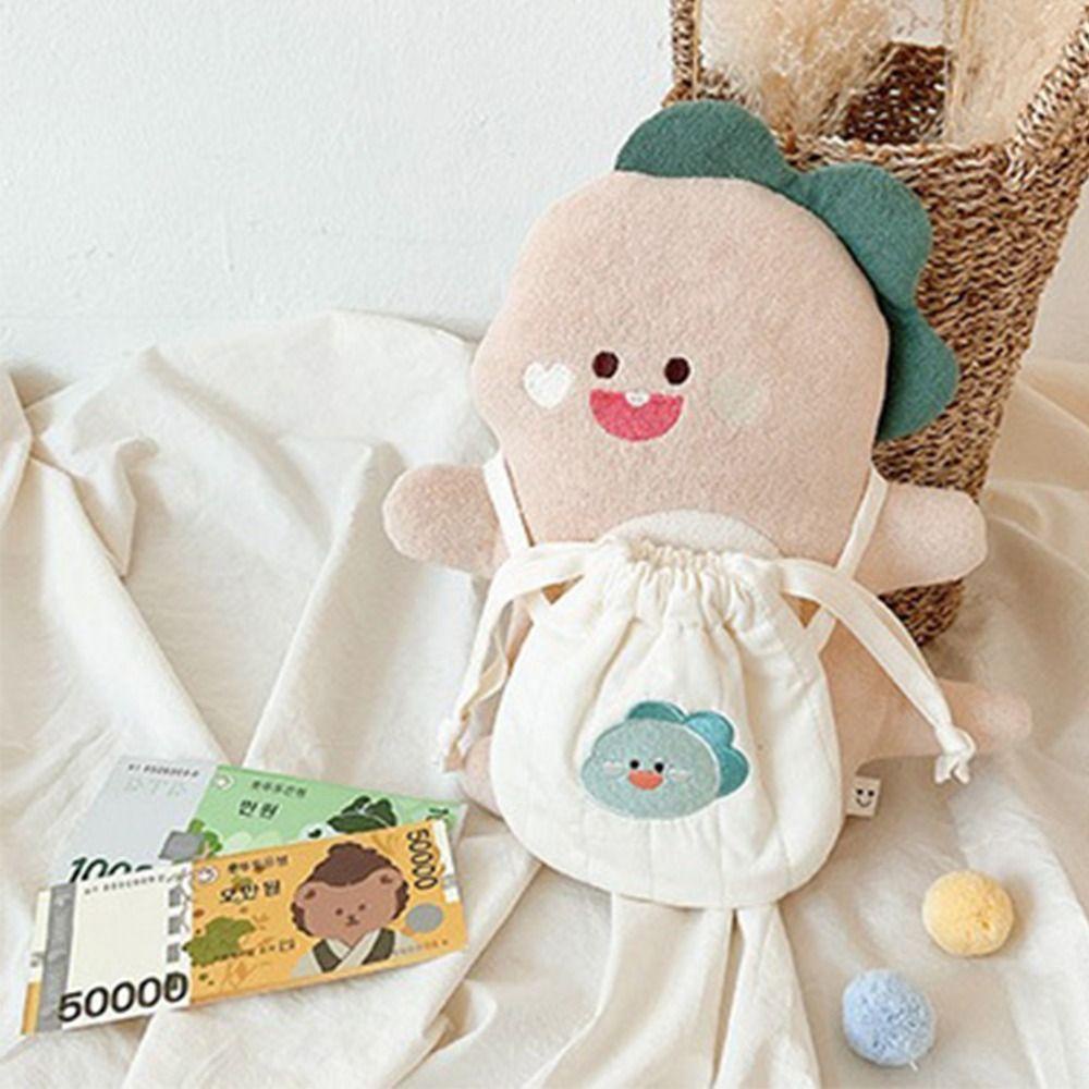 Túi Dây Rút Đeo Chéo Hình Khủng Long / Sóc Dễ Thương Cho Bé