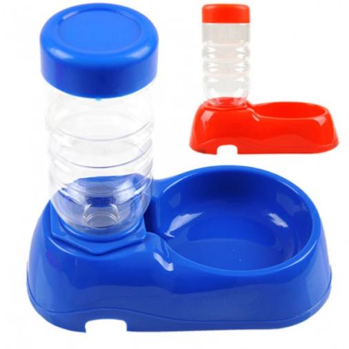 Bình nước tự động cho chó mèo thú cưng dạng khay uống đơn đặt nền kèm bình phù hợp chó mèo dưới 5kg