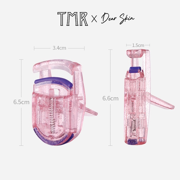 Kẹp bấm mi TMR, bấm lông mi và uốn mi 2 size bảng rộng và hẹp màu hồng xinh xắn (Glitter Pink)