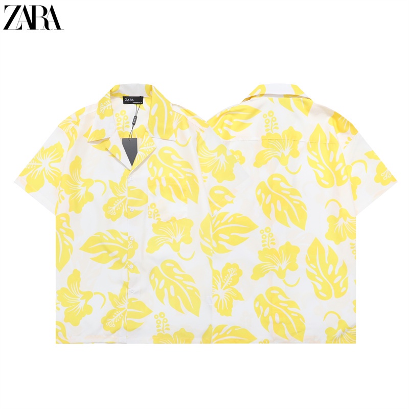 Áo Sơ Mi Tay Ngắn Dáng Rộng In Họa Tiết Lá Cây Cổ Điển Thời Trang Cho Nam Và Nữ Size XL-3XL