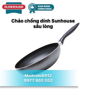 CHẢO CHỐNG DÍNH SÂU LÒNG SUNHOUSE 20/24/26/28CM (20 - 24 - 26 - 28 CM), LOẠI DÙNG ĐƯỢC BẾP TỪ VÀ LOẠI DÙNG BẾP THƯỜNG