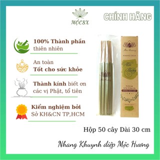 Nhang Khuynh Diệp Sạch, An toàn Thiên Nhiên Mộc Hương 30 cm, tép dùng thử 50 cây, Không gian nhỏ - Mộc8X