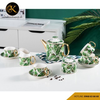Bộ ấm trà sứ xương cao cấp