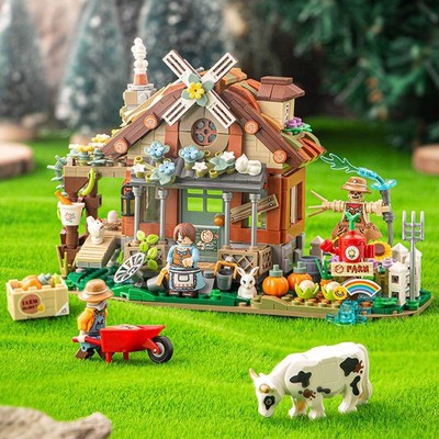 Bộ mô hình lắp ráp mô hình nông trại, đồ chơi giáo dục cho bé LOZ mini