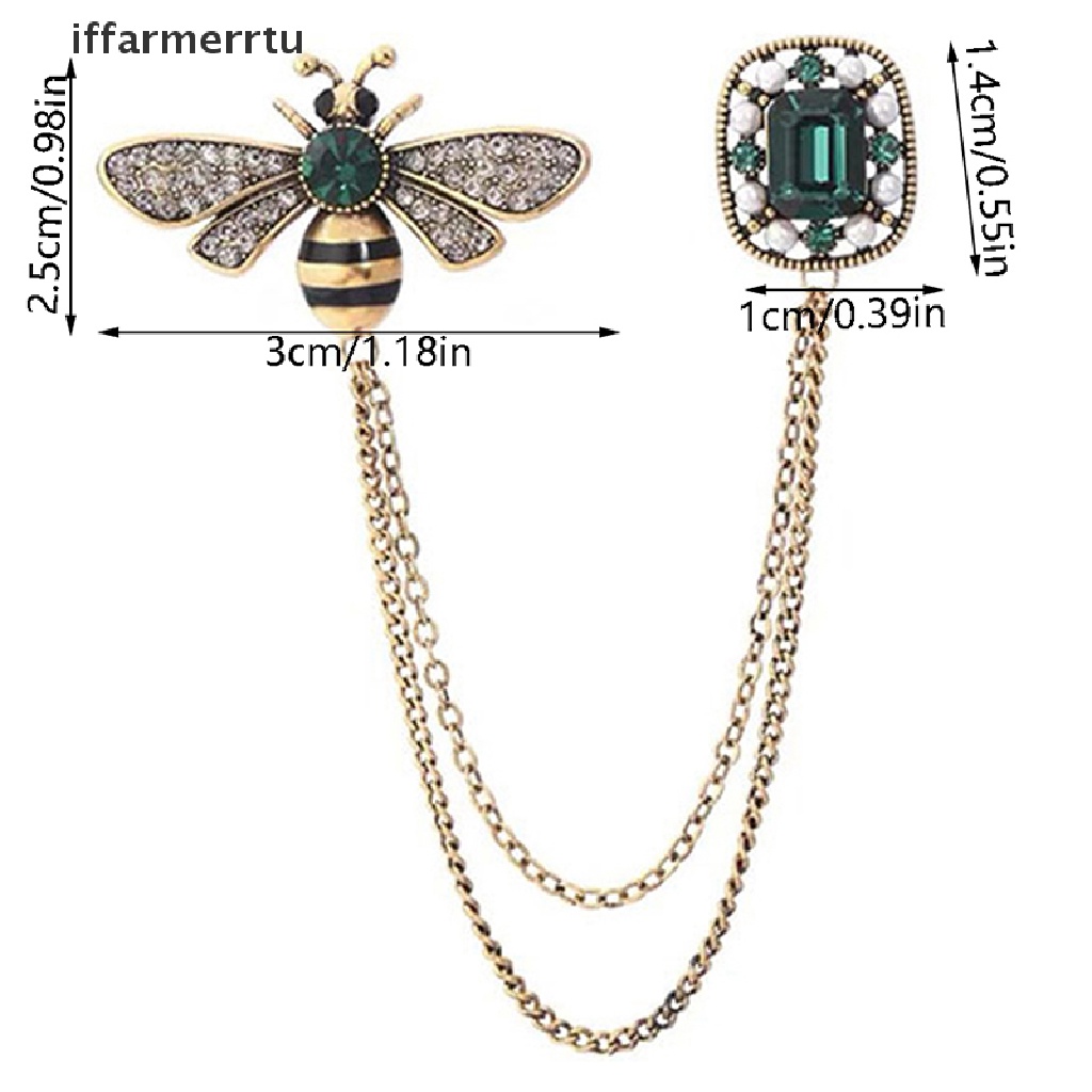 Ghim Cài Áo Hình Chú Ong Đính Đá Pha Lê Tráng Men Phối Tua Rua Thời Trang Cho Nam Và Nữ