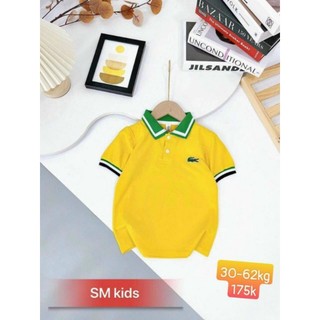 Áo thun cổ trụ cho cả bé trai và bé gái size s- l chp bé 25-37kg