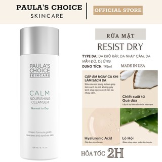 Sữa Rửa Mặt Cho Da Khô, Nhạy Cảm – PAULA’S CHOICE Calm Redness Relief Cleanser (Dry Skin)