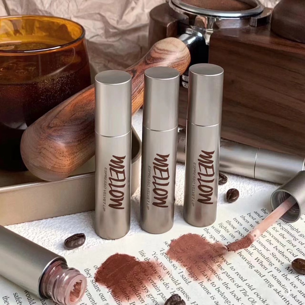 Son kem Cafe CAPPUVINI mềm mịn căng mọng môi Mellow Espresso Velvet Lip Tint Coffee CAPU52 cao cấp