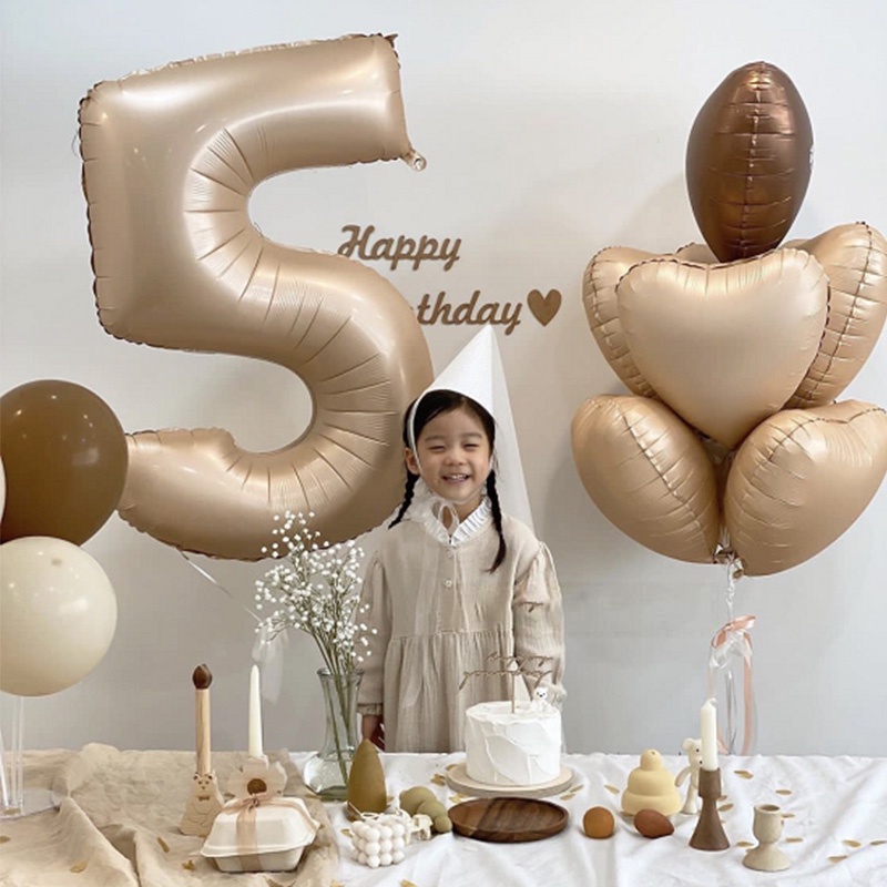 Bong Bóng Nhôm Hình Số 0 1 2 3 4 5 6 7 8 9 18 Kích Thước 32 Inch Dùng Trang Trí Tiệc Cưới, Sinh Nhật