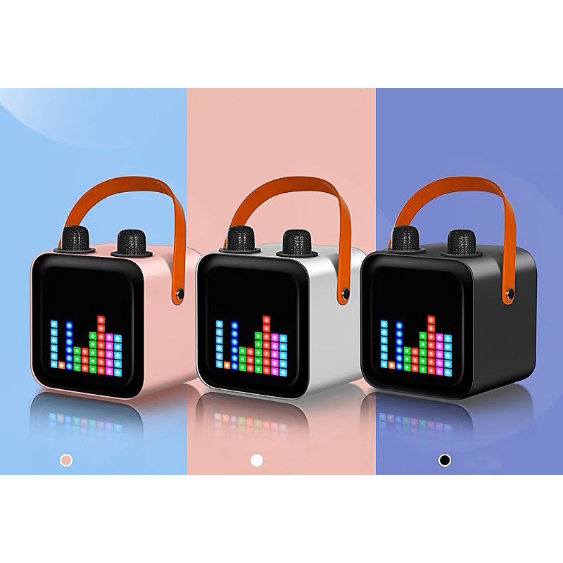Loa Karaoke Mini SP-100, 15W, LED RGB, 2 Micro Không Dây