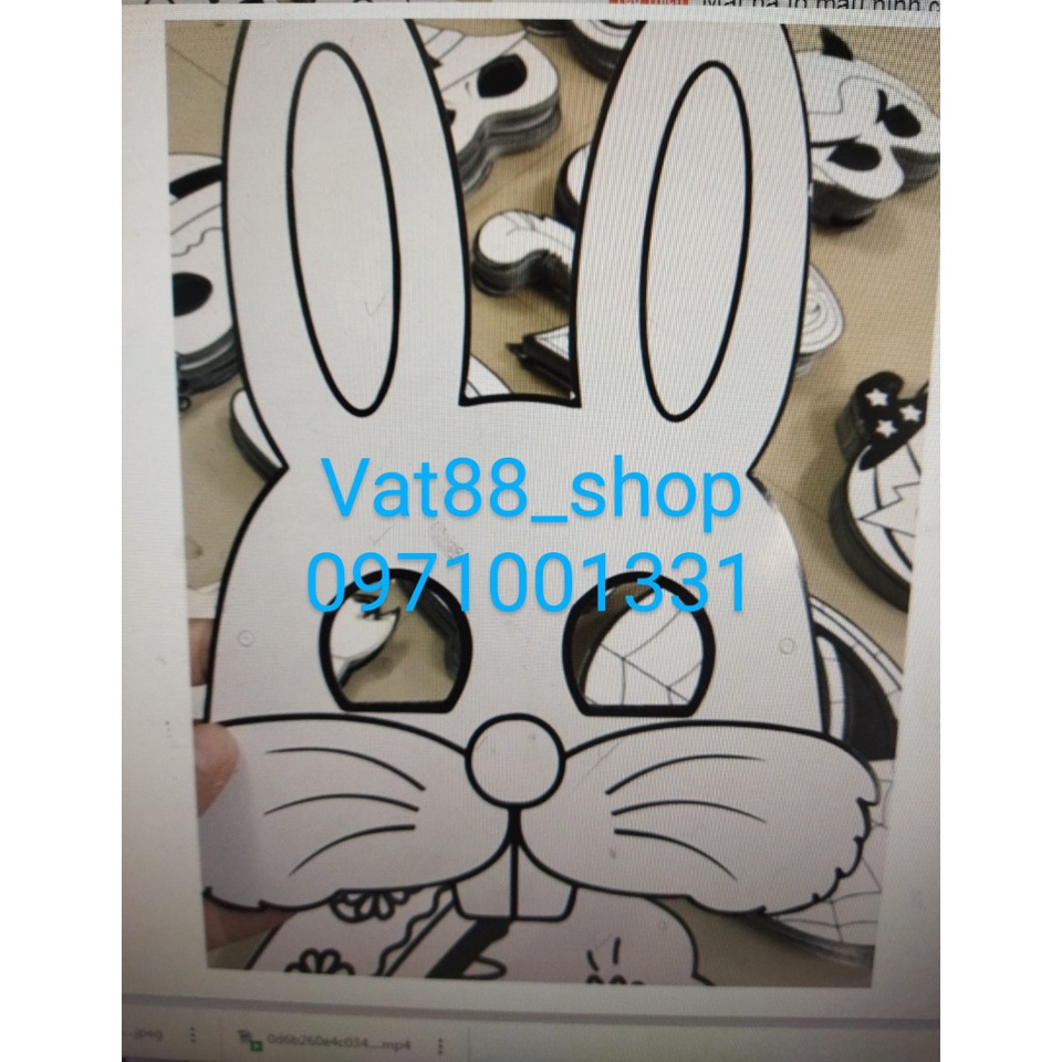 Mặt nạ tô màu hình con vật, quà tặng, haloween ngộ nghĩnh đáng yêu****************