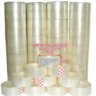 BĂNG KEO VĂN PHÒNG CUỘN NHỎ (LỐC 10 CUỘN)