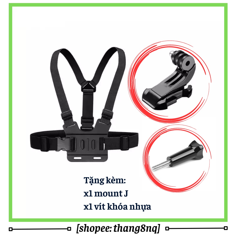 Dây đeo ngực cho gopro, action cam, điện thoại