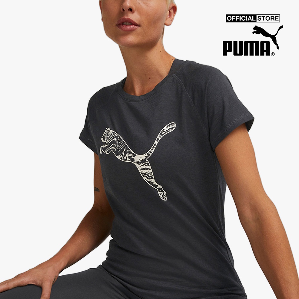 PUMA - Áo thun thể thao nữ tay ngắn Run Logo 522194-51