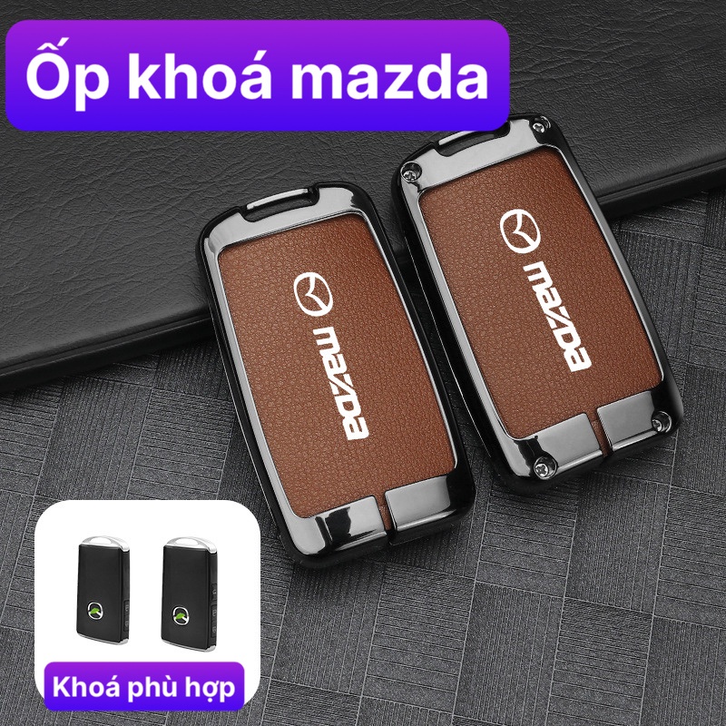Ốp Khóa Mazda 3 All New, CX-8, CX-30 2020-2022 Hợp Kim Và Da Cao Cấp