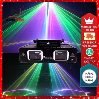 Đèn Laser 2 Cửa RGB Quét Tia 7 Màu Góc Chiếu Rộng Giá Rẻ