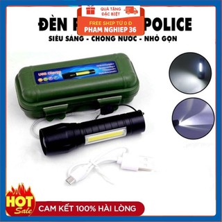 Đèn pin mini siêu sáng police cao cấp 🌳phamnghiep36🌳 đèn pin mini led siêu sáng chống nước giá rẻ
