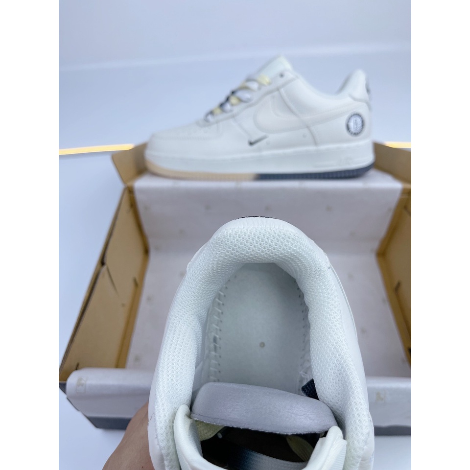 Giày_Nike Air Force 1 Low " Brooklyn " Sail Black , Giày AF1 âm dương chuẩn 1:1 Full Box&Bill