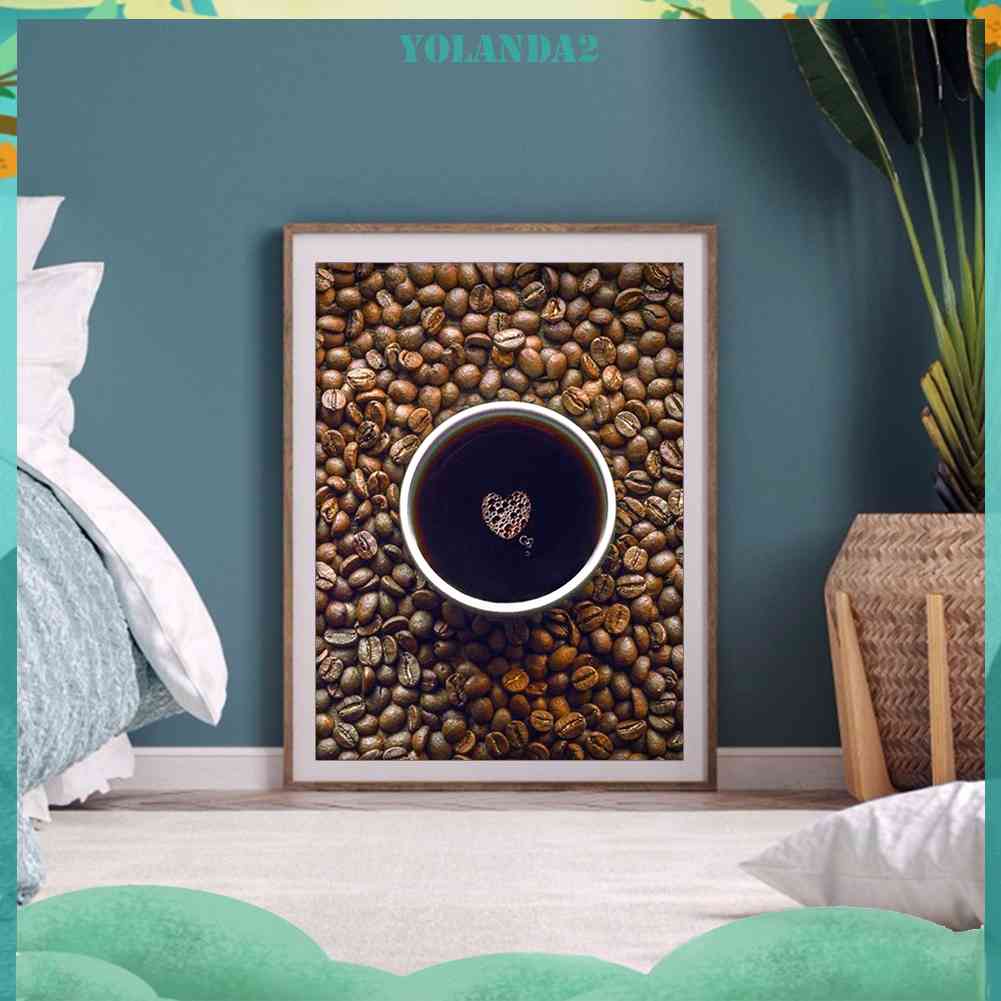 Bộ Tranh Đính Đá 5D Họa Tiết Ly Cà Phê Độc Đáo DIY FH472