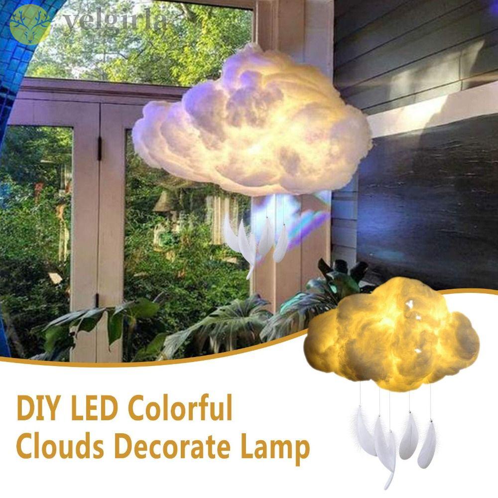 Đèn Ngủ Hình Đám Mây Bằng Cotton Thời Trang Diy Cho Bé
