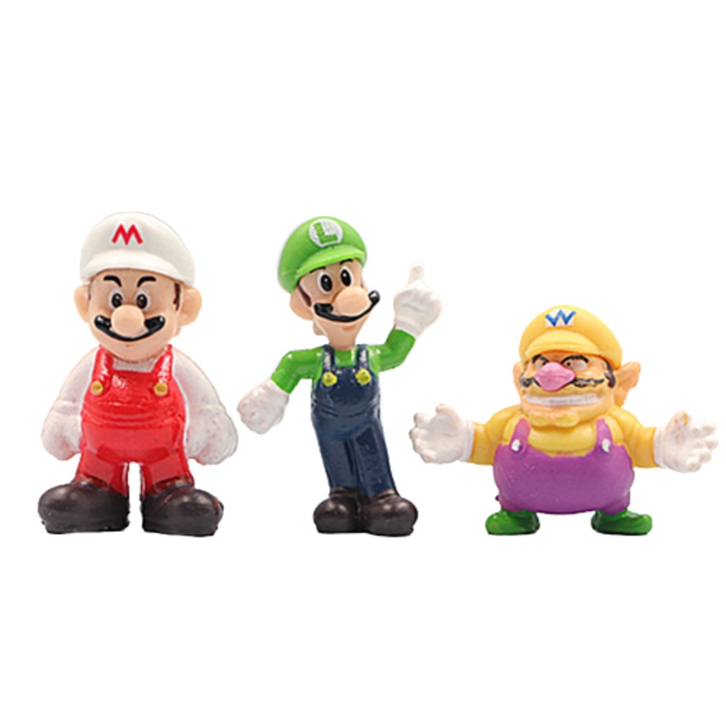 Set 48 Mô Hình Nhân Vật Super Mario Bros Luigi Trang Trí Bánh Kem