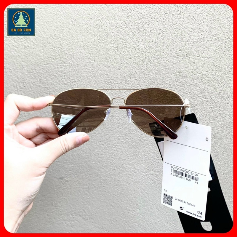 [CHÍNH HÃNG] Kính râm C&amp;A gọng phi công, chống UV, chống chói, loá, đeo cực đẹp, đầy đủ tem tag