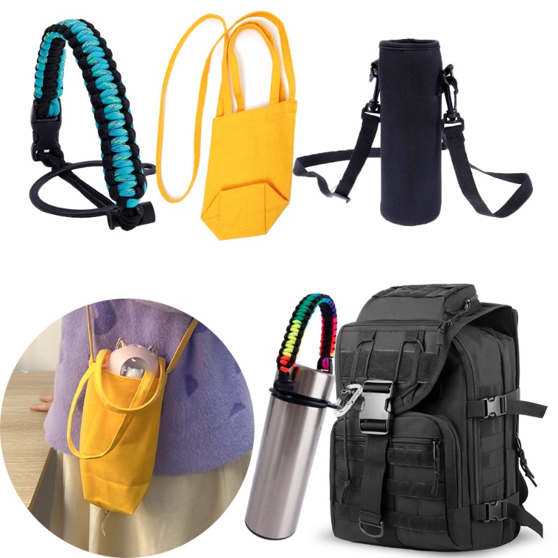 Vỏ Bọc Bình Nước Cách Nhiệt Đa Năng Có Dây Đeo Tiện Dụng Mang Theo Du Lịch / Cắm Trại
