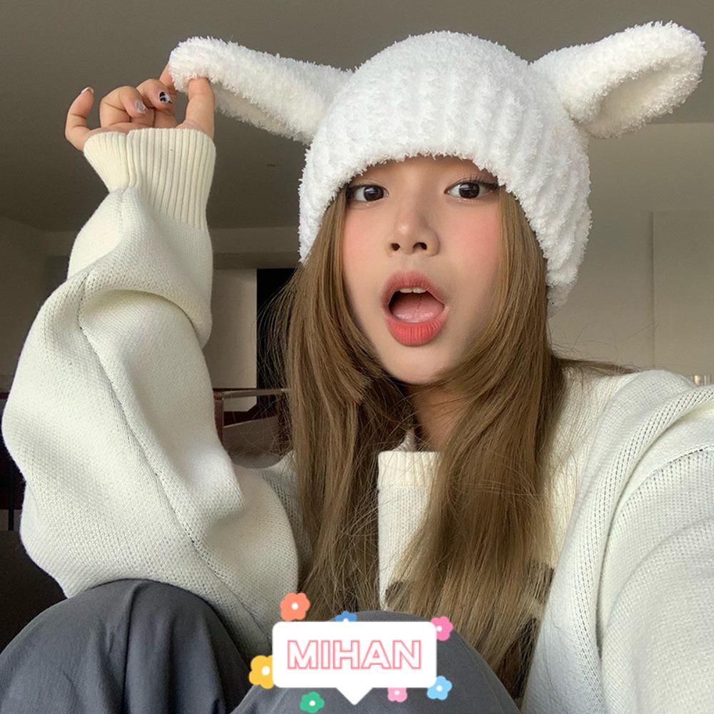Mũ Len Tai Thỏ Dễ Thương MIHAN1