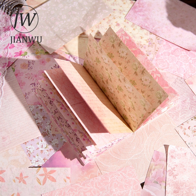 Set 100 Tờ Giấy Hai Mặt DIY Sáng Tạo Phong Cách Retro