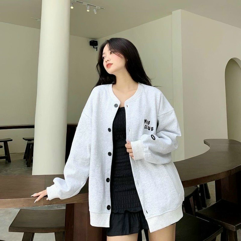 Áo Khoác Cardigan Unisex FAGU Chất Vải Nỉ Bông Dày Dặn Chống Nắng Form Rộng Nút Gài Phong Cách Ulzzang - FG09