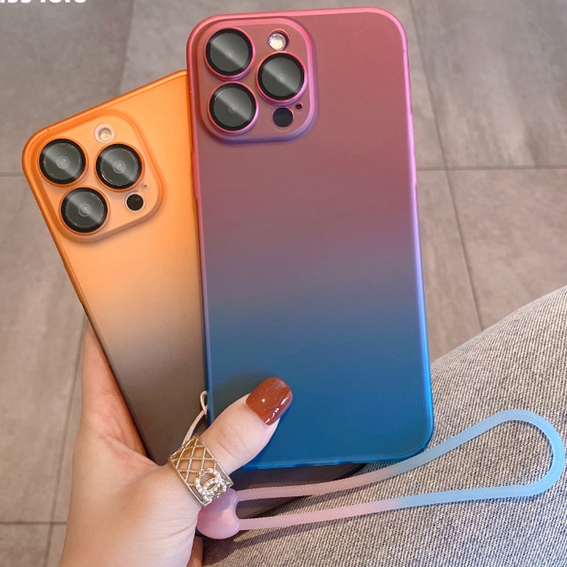 Ốp điện thoại HOCE PC cứng nhám màu gradient thích hợp cho iPhone 14 13 12 Pro Max 14 Plus