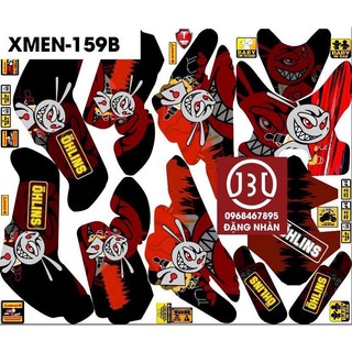 Tem trùm xe điện xmen -159b thỏ olin săc nét đẹp bền