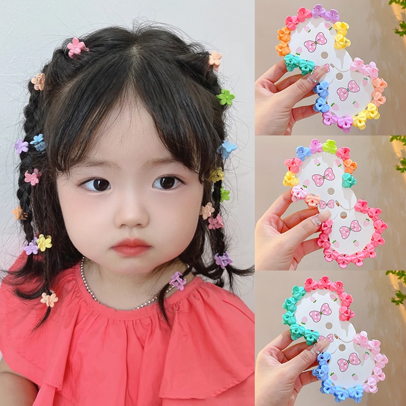 Set 10 Kẹp Tóc Nhỏ Nhiều Màu Sắc Dễ Thương Cho Bé Gái