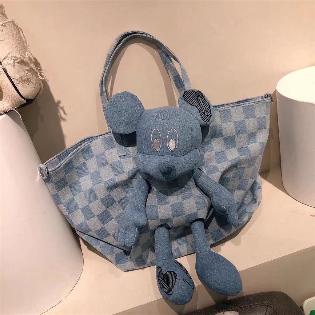Túi Tote Vải Canvas Hình Búp Bê Mickey Dễ Thương Thời Trang 2022