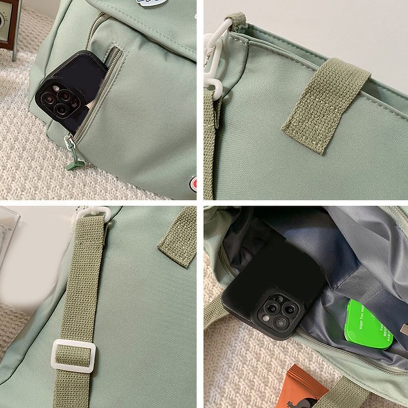 Túi Đeo Chéo Vai Harajuku Sức Chứa Lớn Có Khóa Kéo Dành Cho Nữ