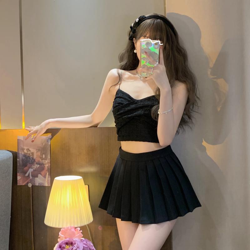 áo 2 dây croptop hai dây sát nách phối ren 3 màu thiết kế quyến rũ cho nữ ba lỗ