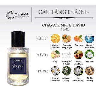 Nước hoa Pháp Chava David 50ml dành cho Nam (Best Seller)