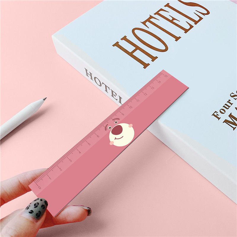 Thước Vẽ Hình Gấu Hồng Dễ Thương Bằng Acrylic