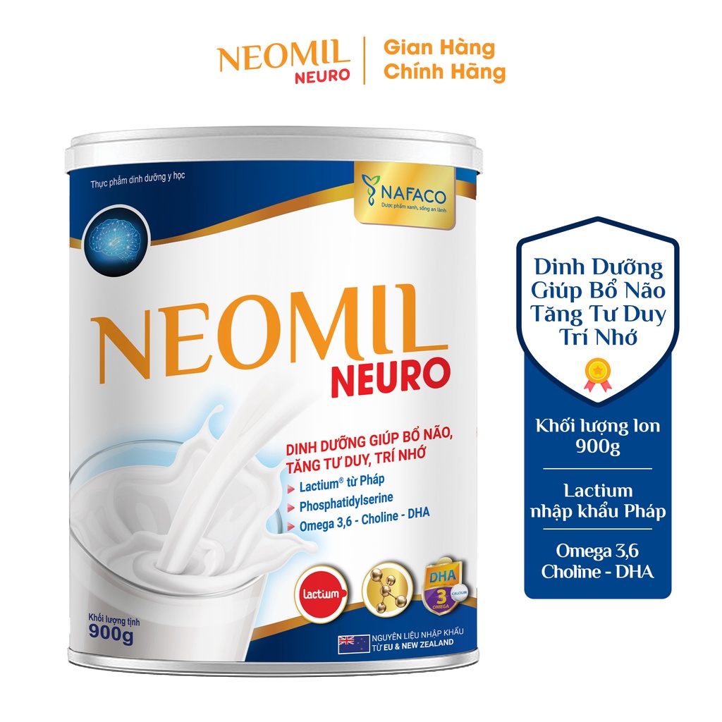 Sữa Neomil Neuro 900g - Dinh Dưỡng Chuyên Biệt Cho Não Bộ