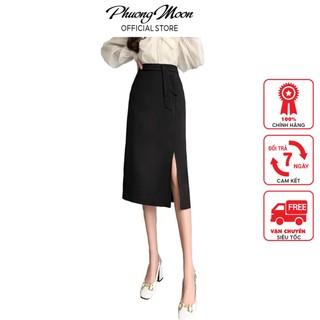 Chân váy công sở nữ PHUONGMOON, chất mềm đẹp lên dáng cực chuẩn