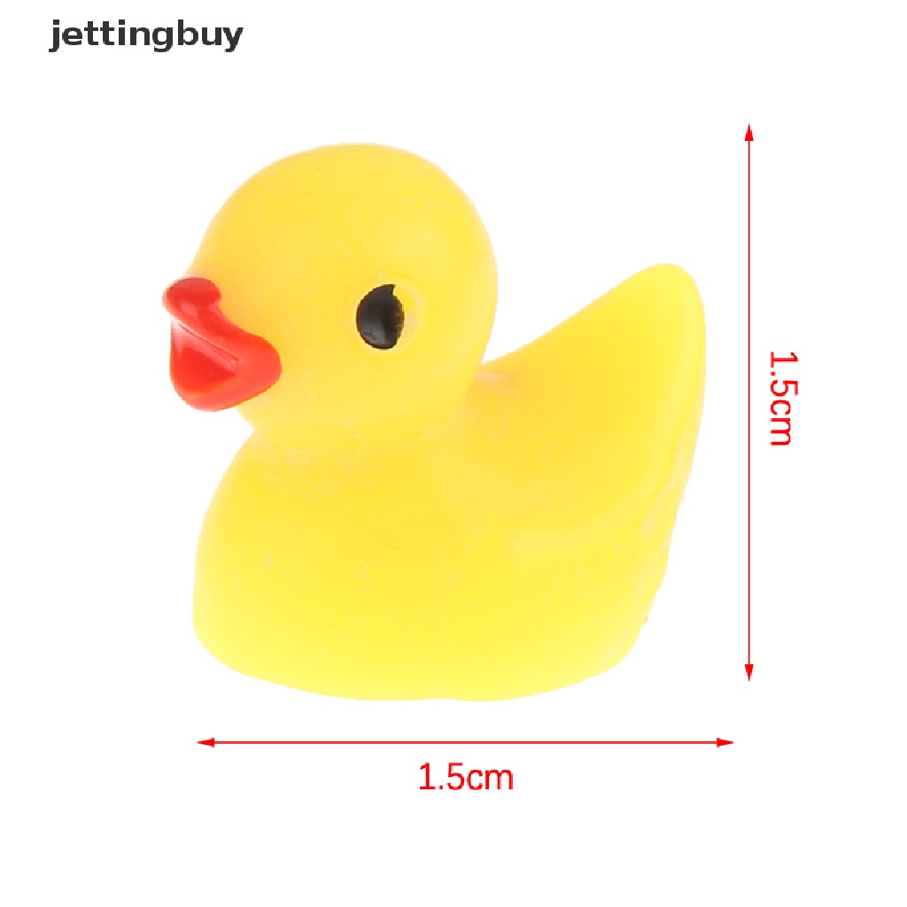 Bộ 50 Tượng Vịt Vàng Mini Bằng Nhựa Resin Dễ Thương Trang Trí Nhà Búp Bê