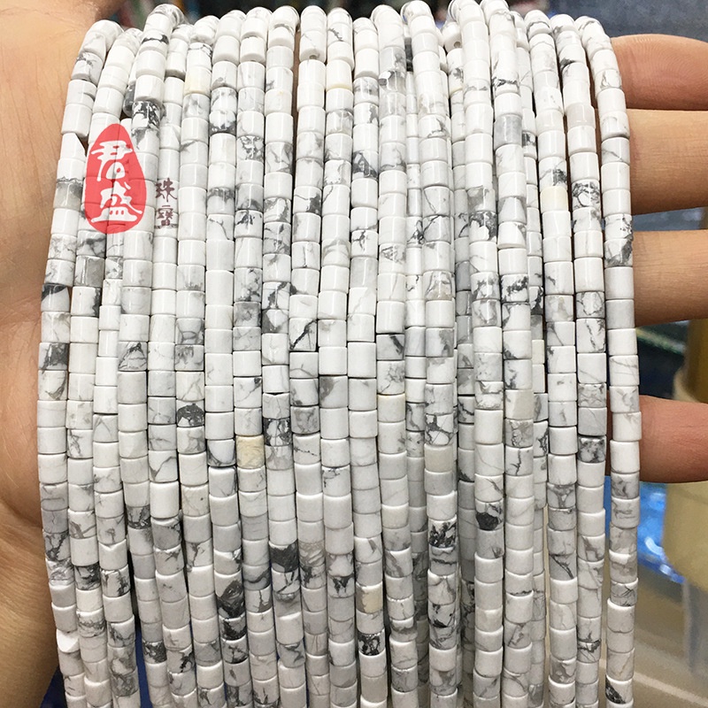 Chuỗi Hạt Đá Tự Nhiên Hình Trụ 4 * 4 Dùng Làm Đồ Trang Sức Diy
