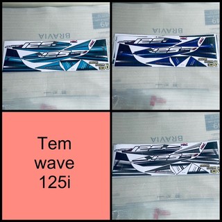 Team tem xe wave 125i dán cho wave 110 50 100 xanh đen