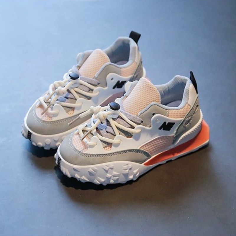 Giày Thể Thao Phối Lưới Thoáng Khí Siêu Nhẹ Phong Cách Hàn Quốc Cho Bé TTC559