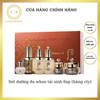 Set dưỡng da whoo tái sinh 6sp (hàng cty)