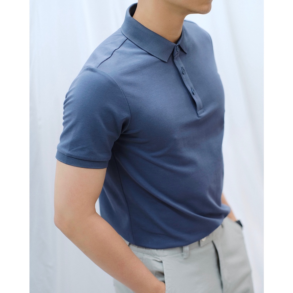 ÁO POLO A350 XANH XÁM
