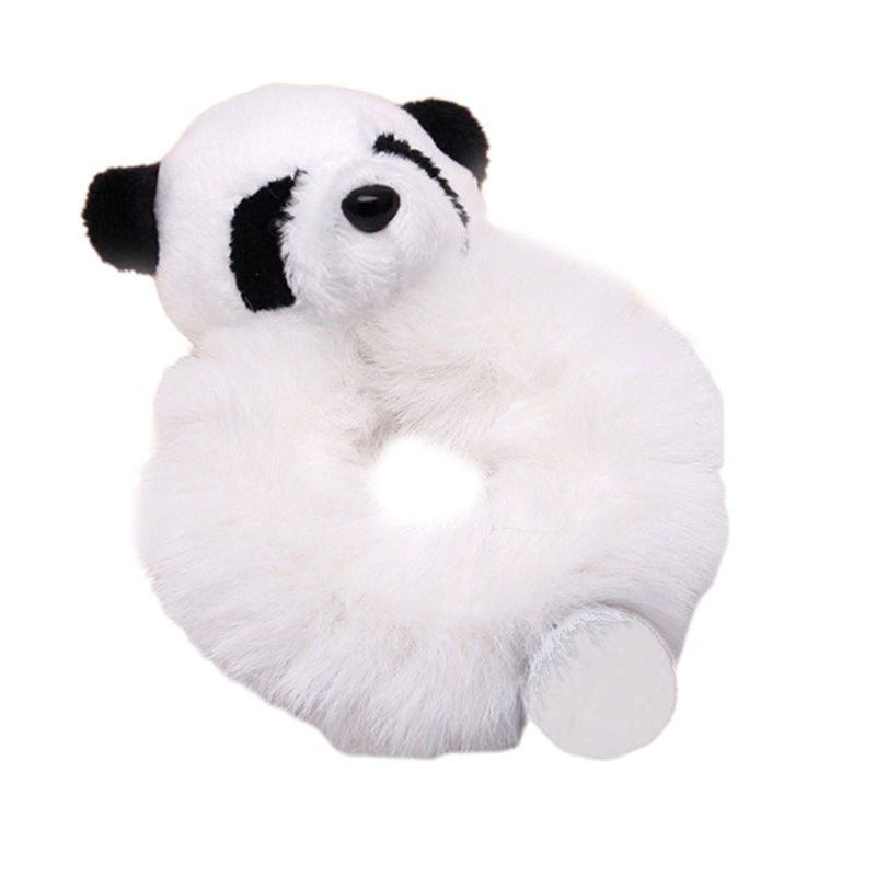 Dây Cột Tóc Co Giãn Hình Gấu Trúc Hoạt Hình Dễ Thương Cho Bé Gái