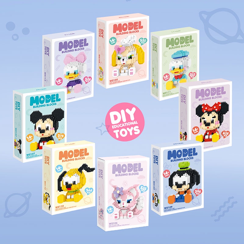 SU Bộ Xếp mô Hình lắp ráp 3D đồ chơi xếp hình cho bé Động Vật Dễ Thương Cho Bé brick hunter