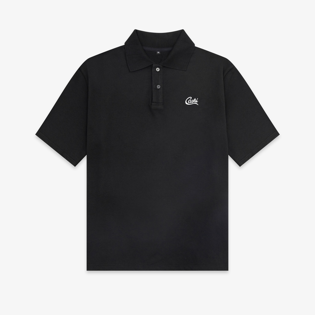 Áo Polo Cashi Unisex Nam Nữ Hợp Thời Trang, Form Rộng 100% Cotton, 2 Màu Trắng/Đen