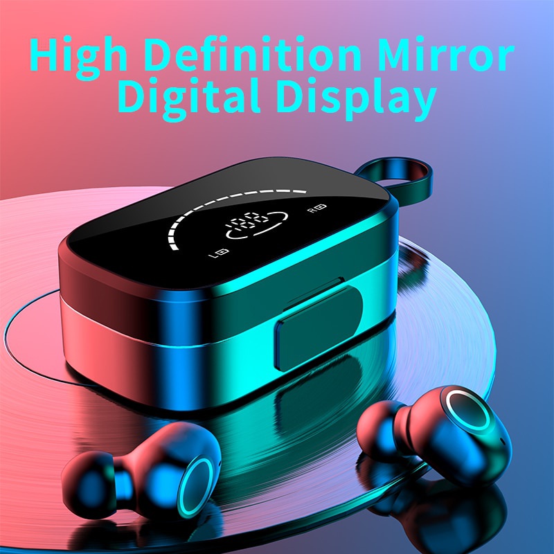 Tai Nghe Không Dây TWS Bluetooth 3500mAh Chống Nước Có Màn Hình LED Kèm Hộp Sạc